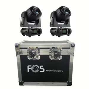 set van 2 FOS Iridium 75w Spotmovinghead in flighcase
