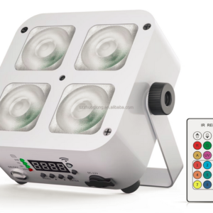 10x Battery uplight RGBWA + UV LEDs  met tas  (4x 10W)