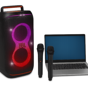 Karaoke set met jbl partybox 120 en karaokesysteem en microfoons(karafun)