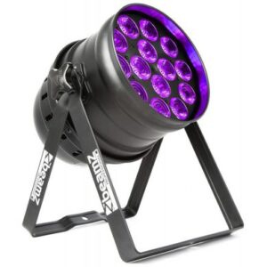 Blacklight led kanon par 64 met remote of dmx 14x 15W (set van 2)