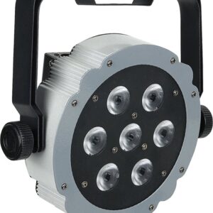 Set van 4 Showtec Compact PAR 7 Tri in flightcase